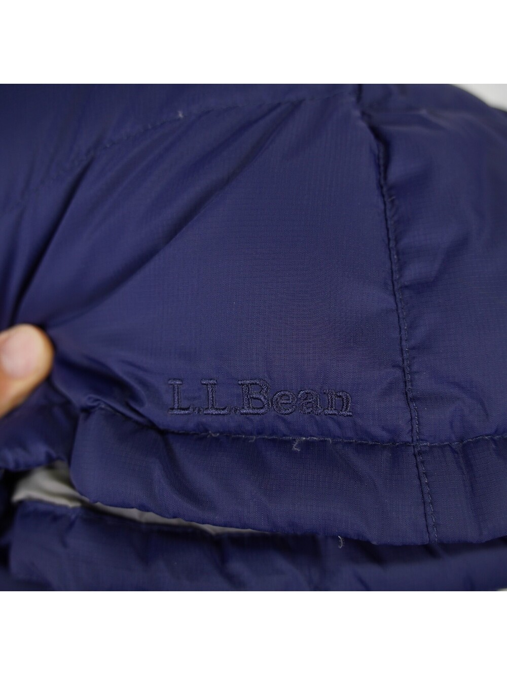 L.L. Bean Women’s Quilted Goose Down Puffer Jacket Sz S Navy Warm Outdoor Coat - Picture 7 of 15